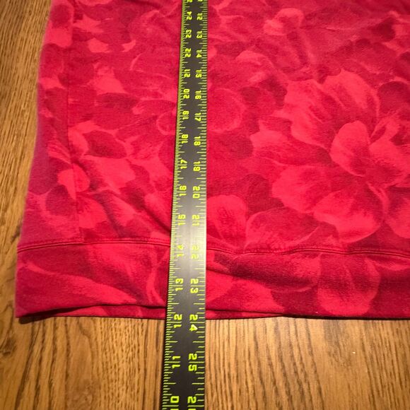 Athleta Balance Pullover Sweatshirt Red Floral Size XS - Picture 3 of 6